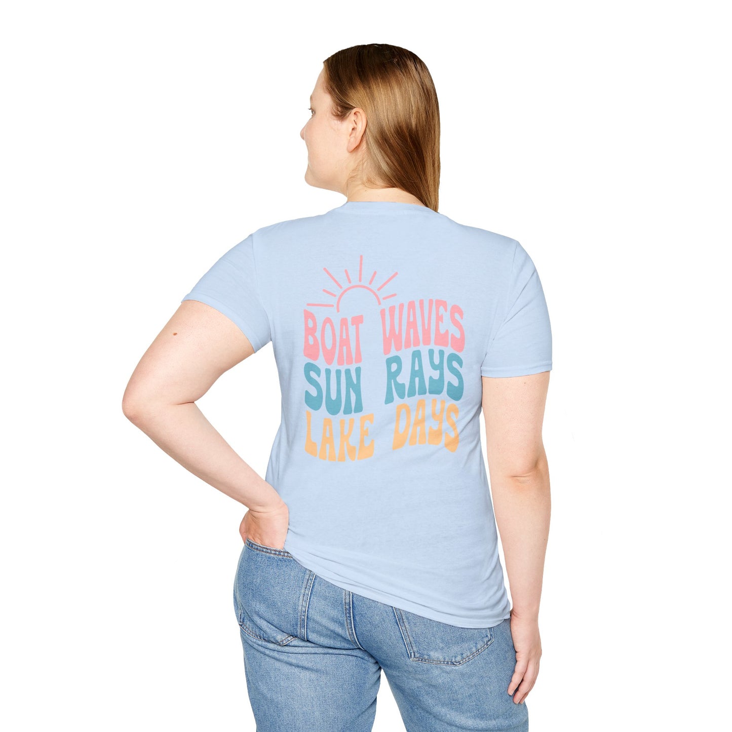 Lake Days T-Shirt — "Boat Waves Sun Rays" Summer Graphic Tee
