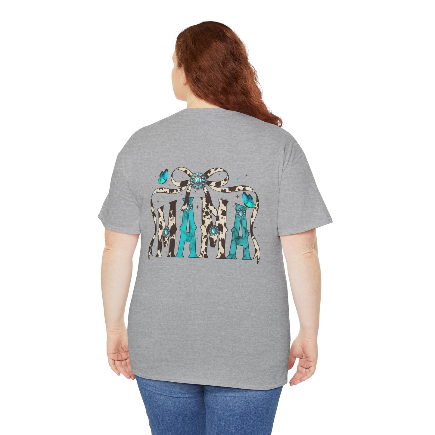 Mama Bow Graphic Tee — Floral Leopard MAMA Shirt for Mother’s Day
