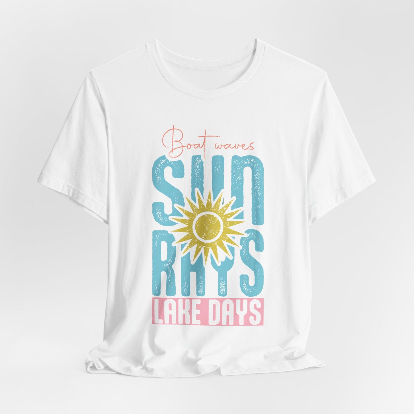 Boat Waves Sun Rays Lake Days Tee