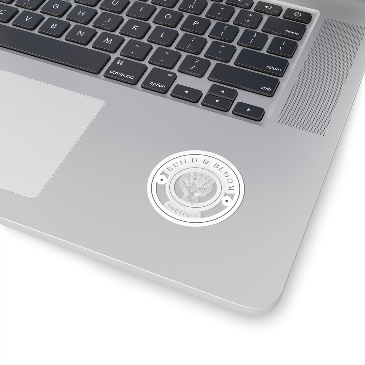Build & Bloom Boutique Logo Sticker — Kiss-Cut Floral Seal
