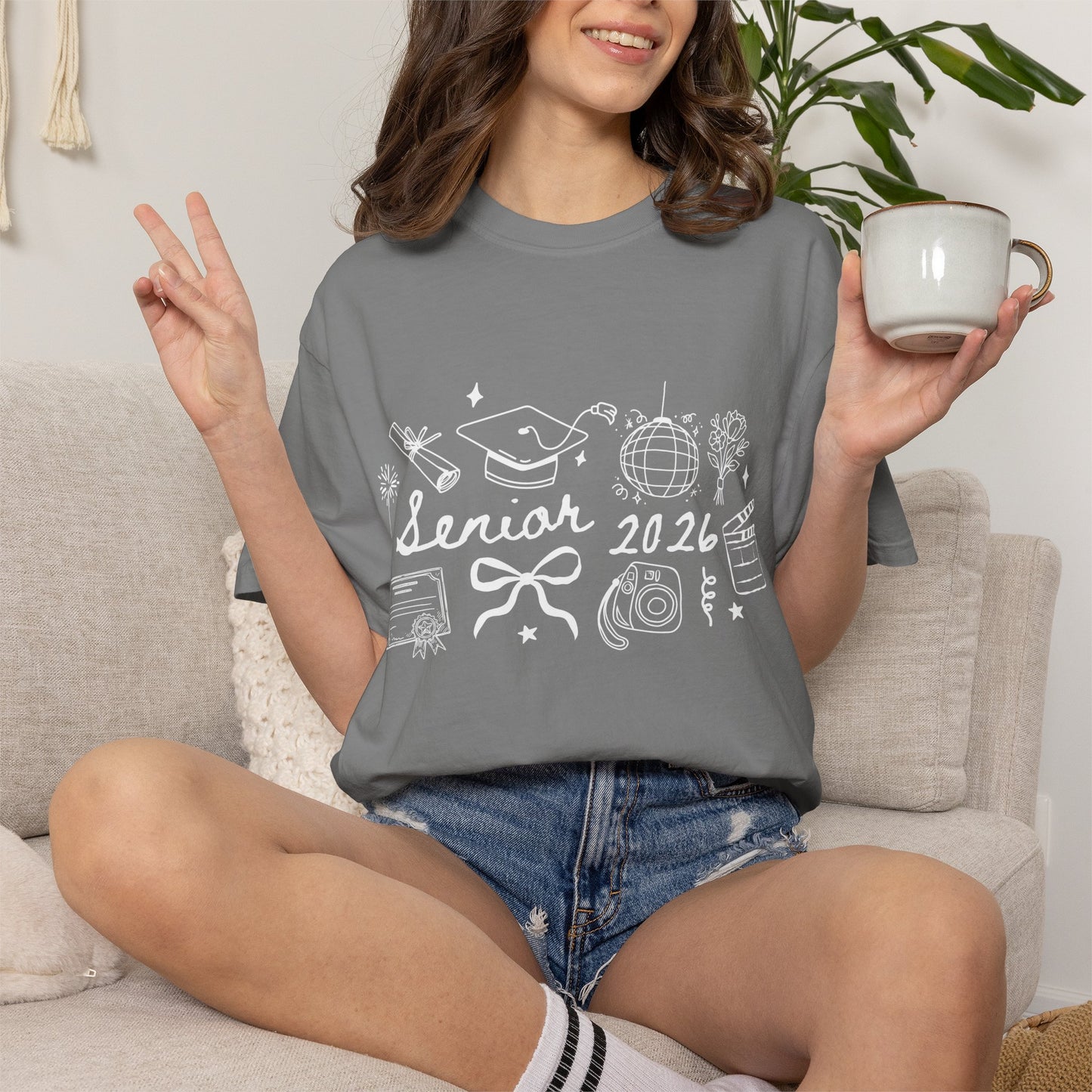 Senior 2026 Graduation Tee — White Text