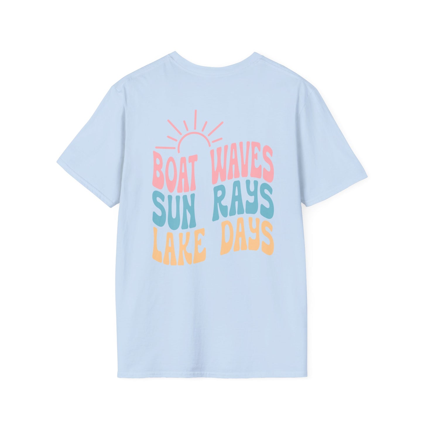 Lake Days T-Shirt — "Boat Waves Sun Rays" Summer Graphic Tee