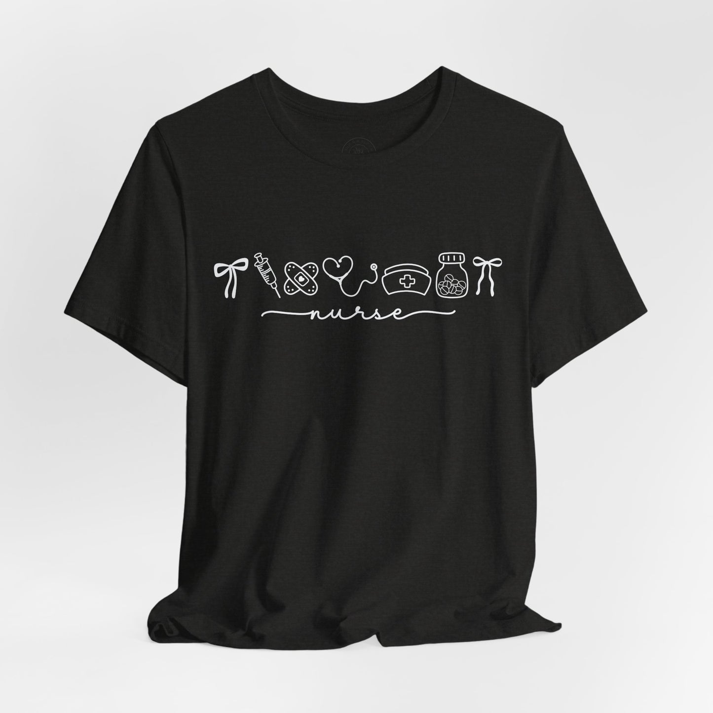 Nurse Graphic Tee — Cute Doodle Art