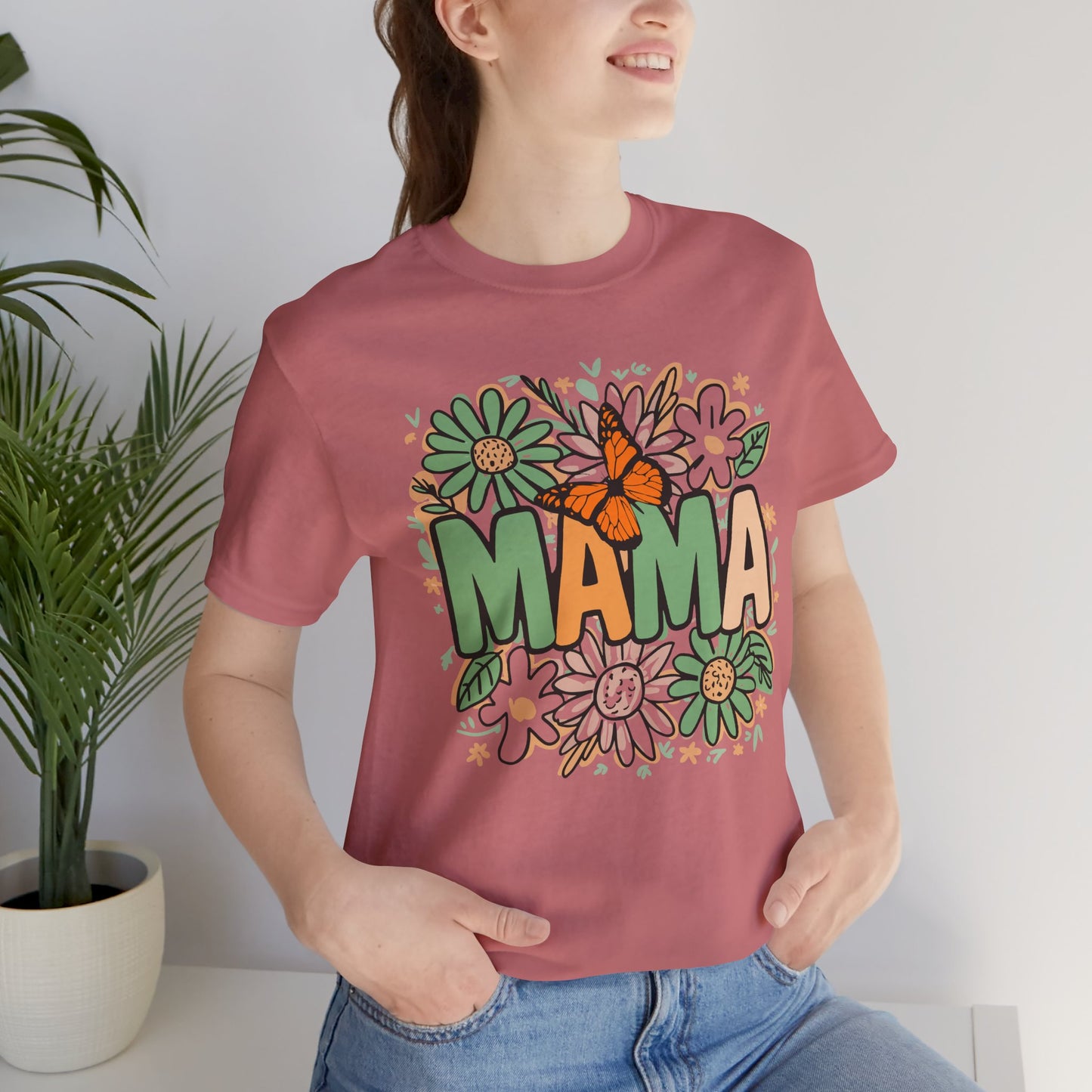 Retro Butterfly & Daisies MAMA Tee