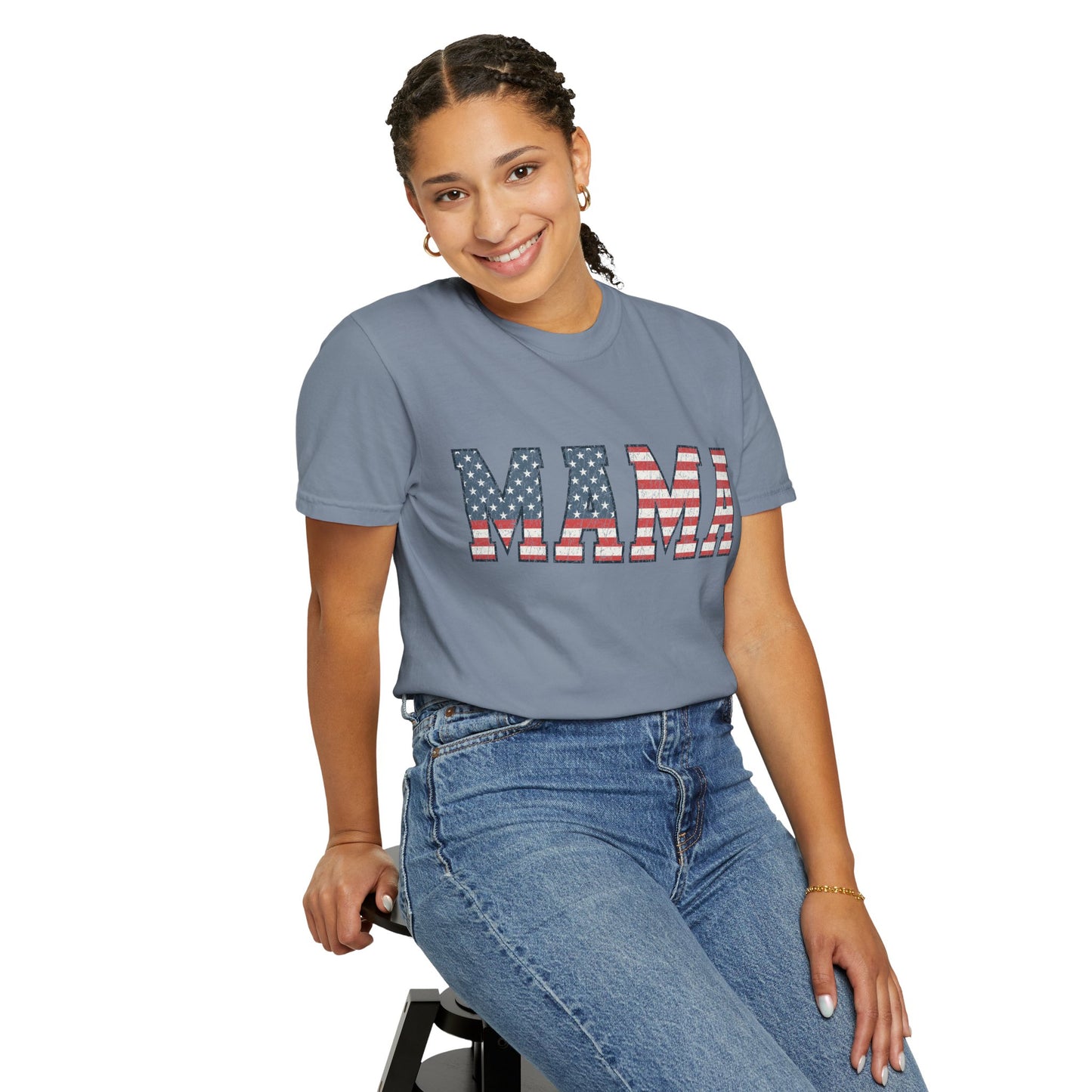 American Flag Patriotic MAMA Tee