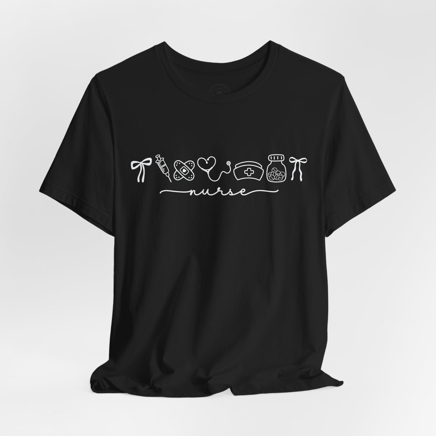 Nurse Graphic Tee — Cute Doodle Art
