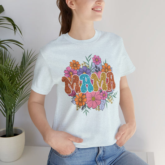 Mama Floral Vintage Tee — Retro Flower Mom Shirt for Mother’s Day