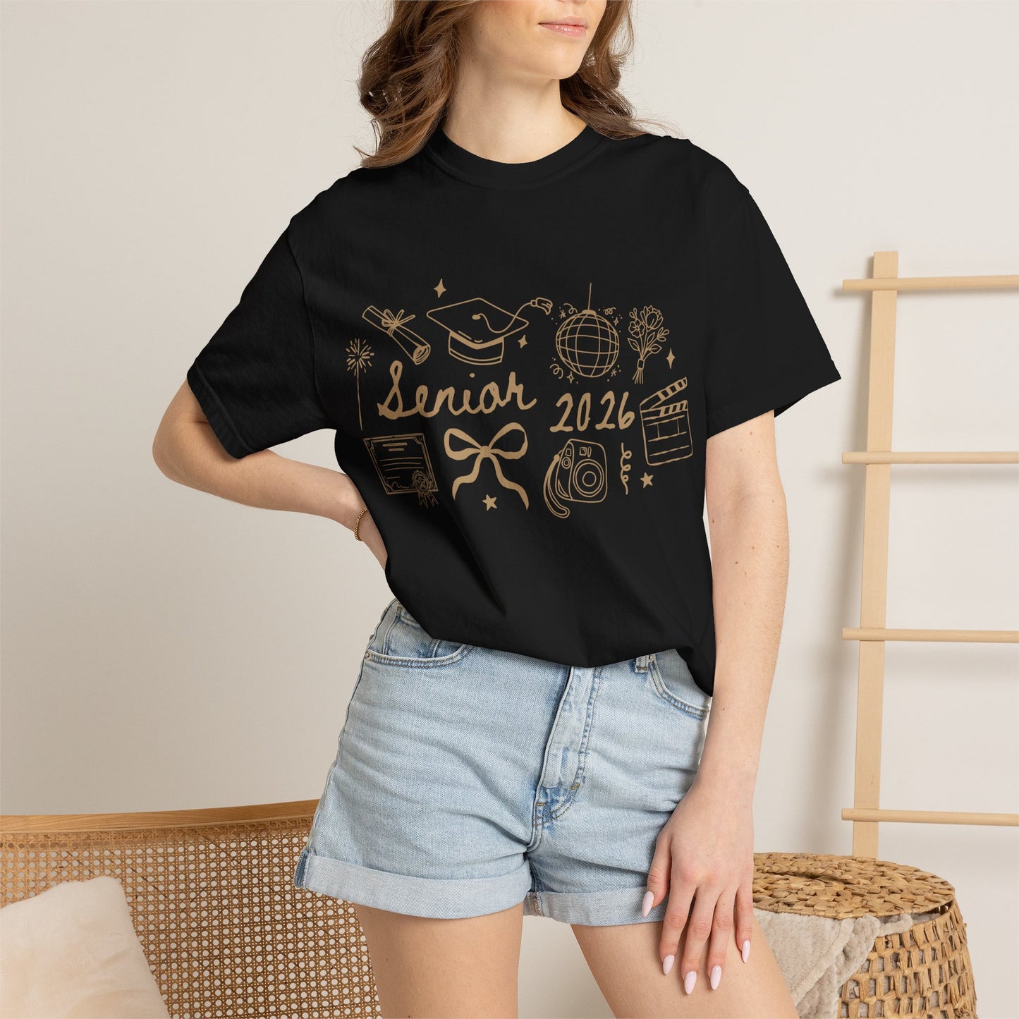 Senior 2026 Graduation Tee — Gold Text