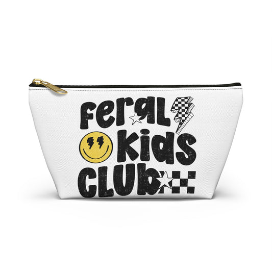 Feral Kids Club Zipper Pouch — T‑Bottom Accessory Bag