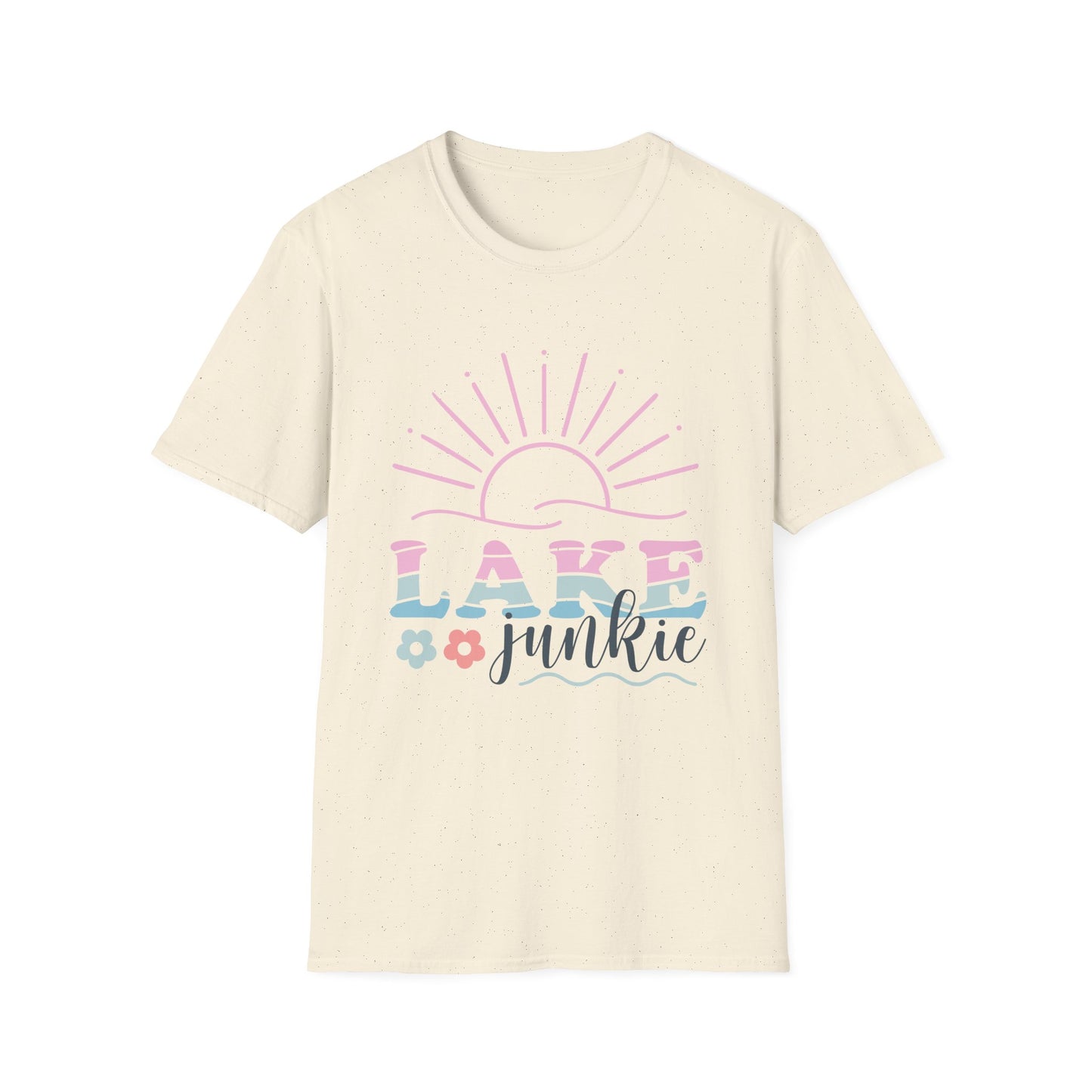 Lake Junkie T-Shirt — Pastel Sunset Lake Lover Tee
