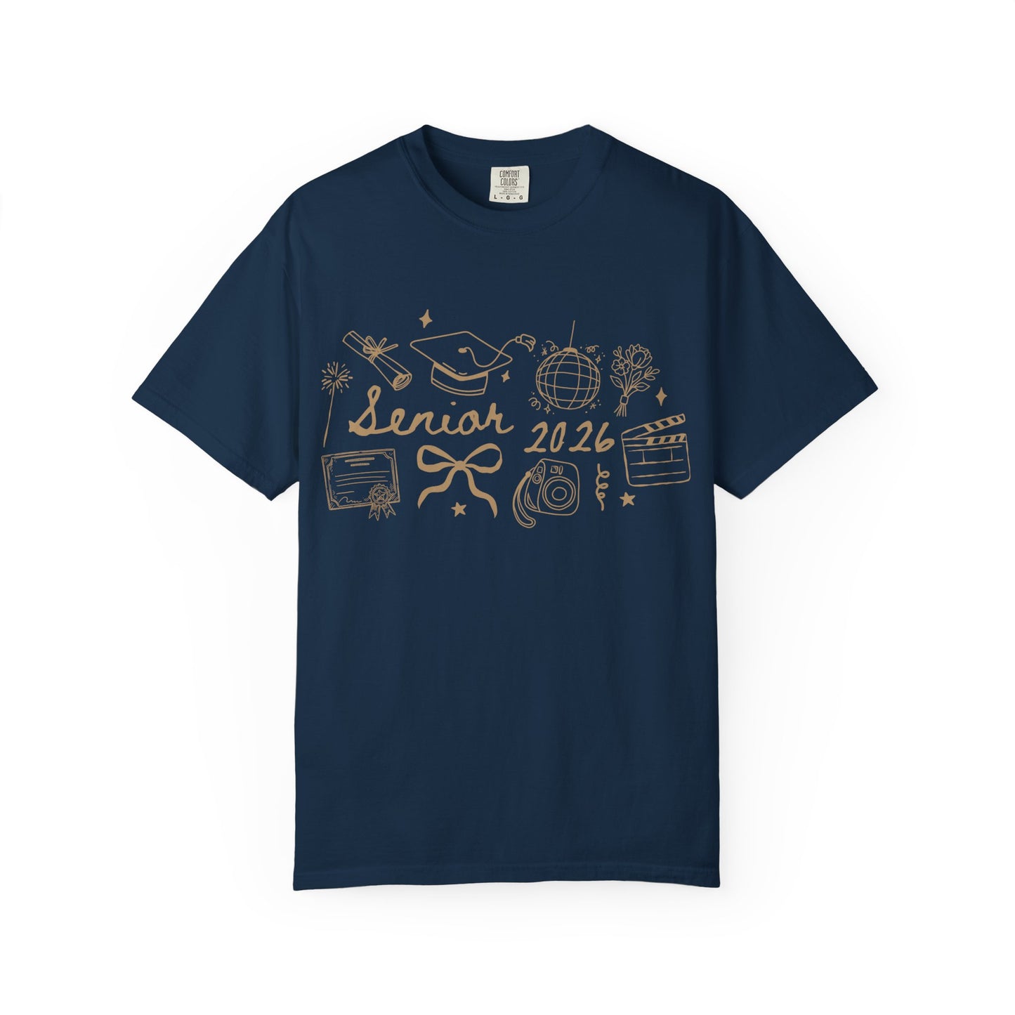 Senior 2026 Graduation Tee — Gold Text