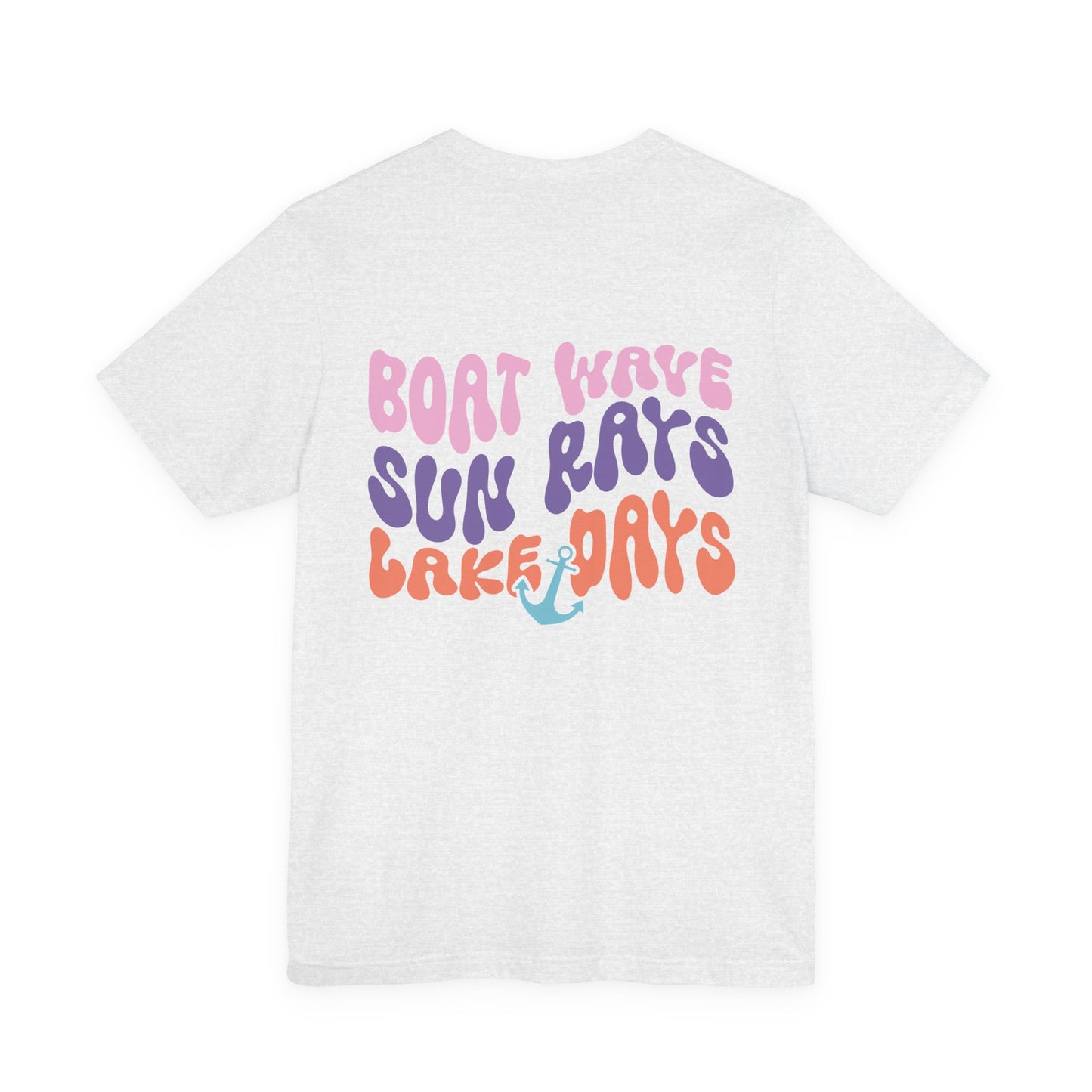 Lake Days Graphic Tee — "Boat Wave Sun Rays Lake Days" Retro Anchor T-Shirt