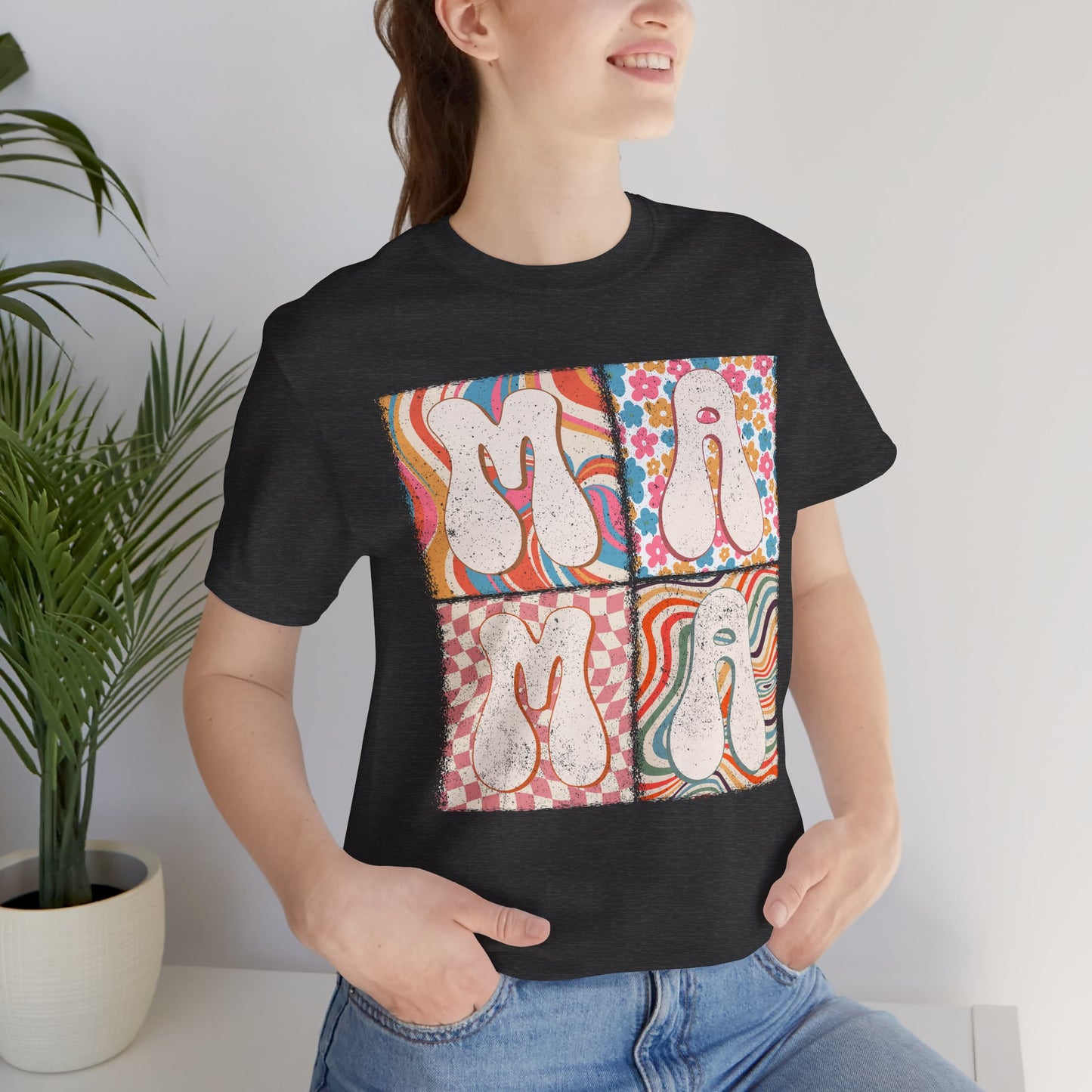 Mama Retro Groovy Squares Tee