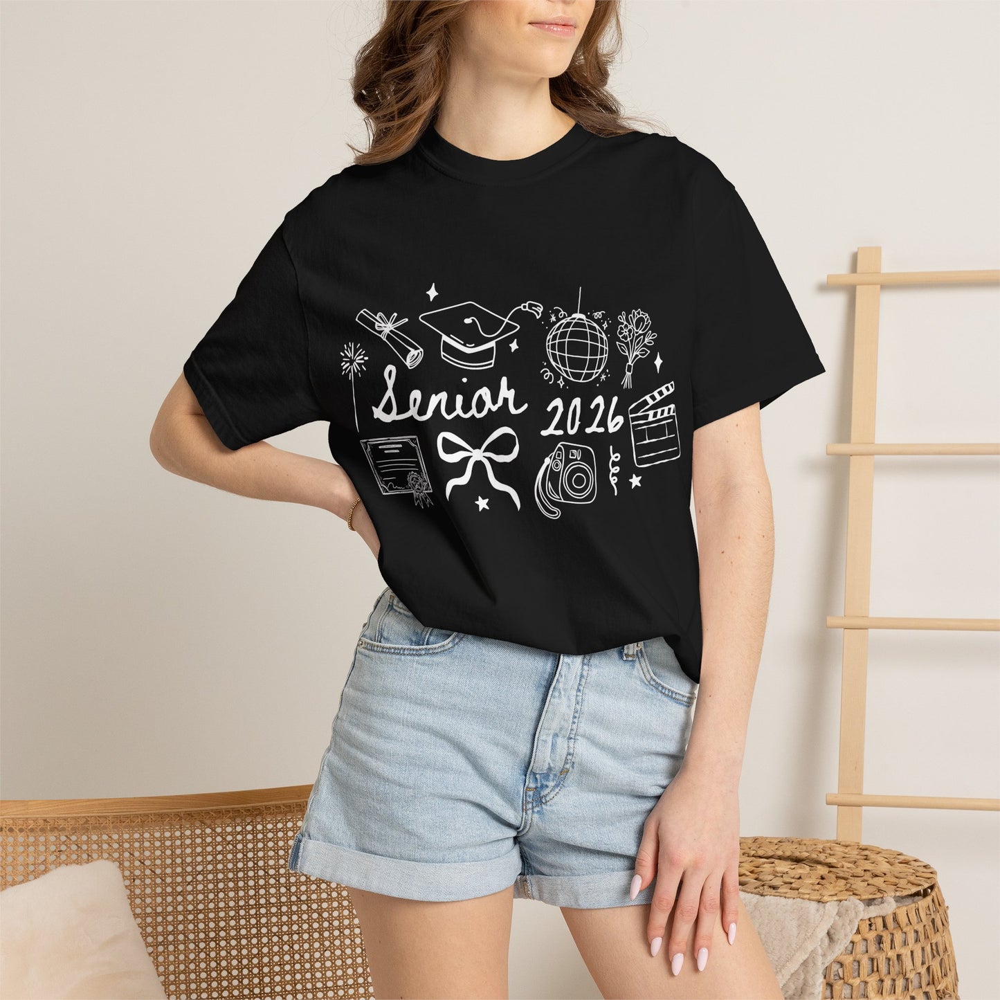 Senior 2026 Graduation Tee — White Text