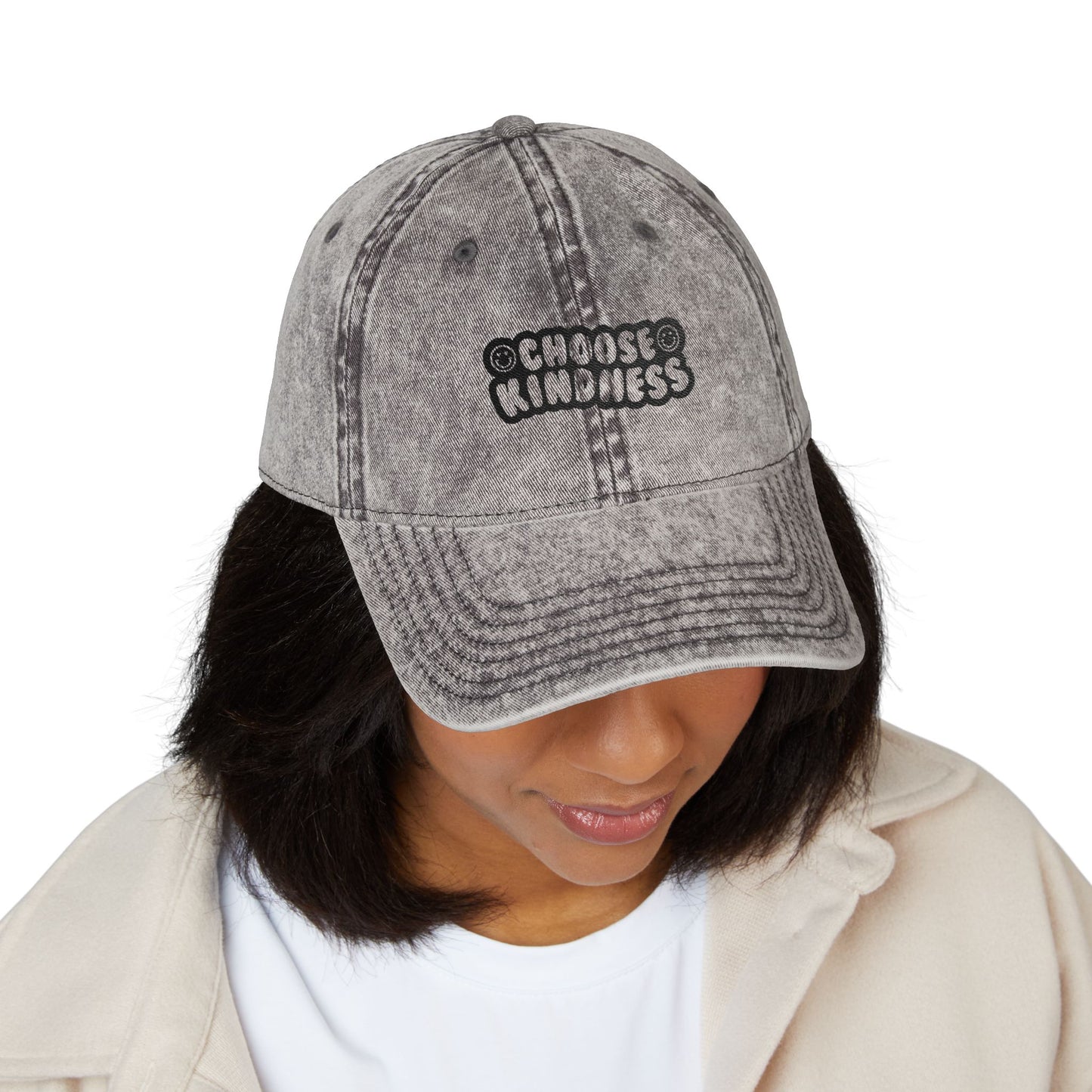 Choose Kindness Vintage Embroidered Hat