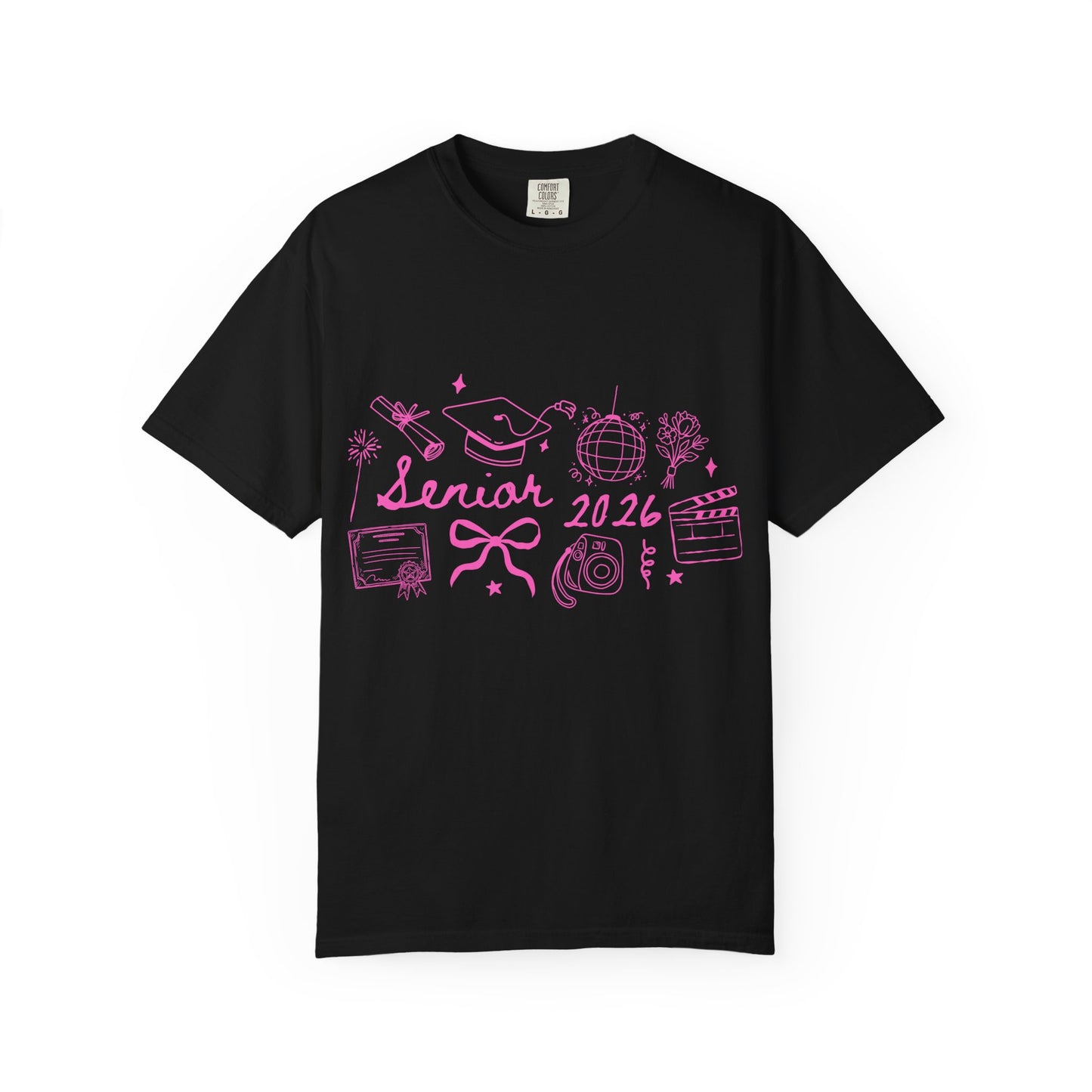 Senior 2026 Graduation Tee - Pink Text