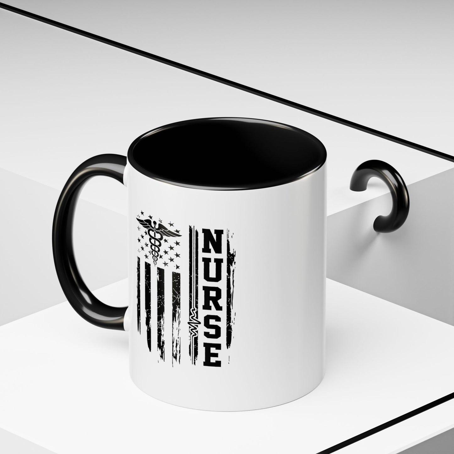 Nurse Caduceus American Flag Tee
 Accent Coffee Mug – American Flag Design (11/15 oz)
