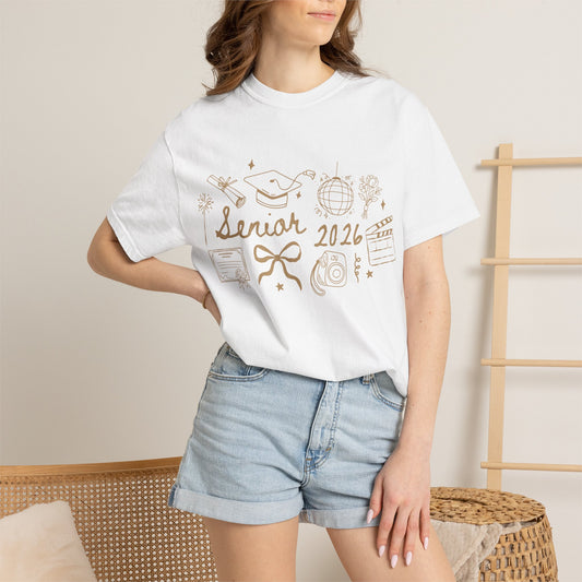 Senior 2026 Graduation Tee — Gold Text