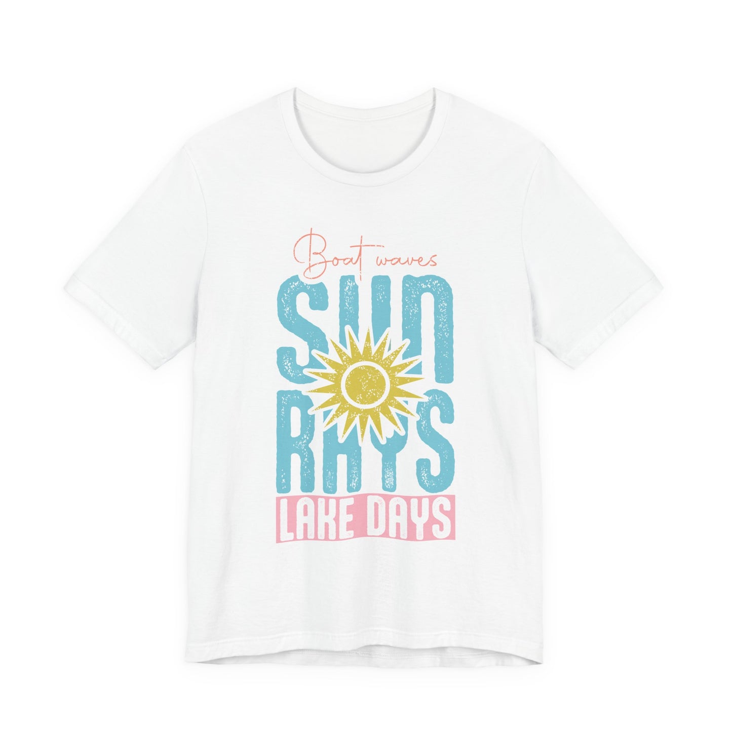 Boat Waves Sun Rays Lake Days Tee