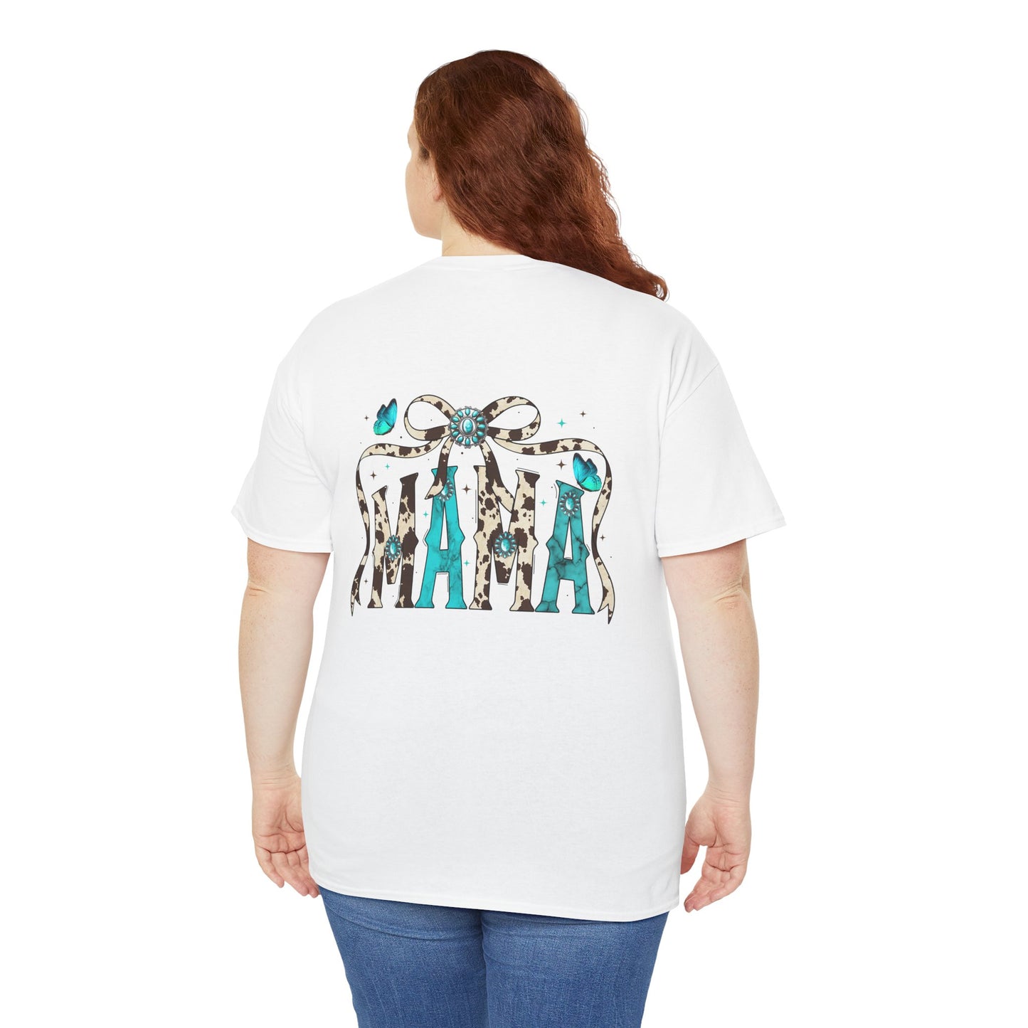 Mama Bow Graphic Tee — Floral Leopard MAMA Shirt for Mother’s Day