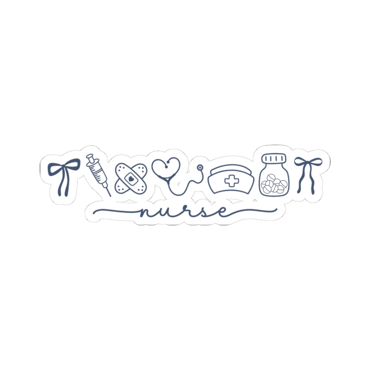 Nurse Kiss-Cut Sticker — Cute Medical Symbols Decal