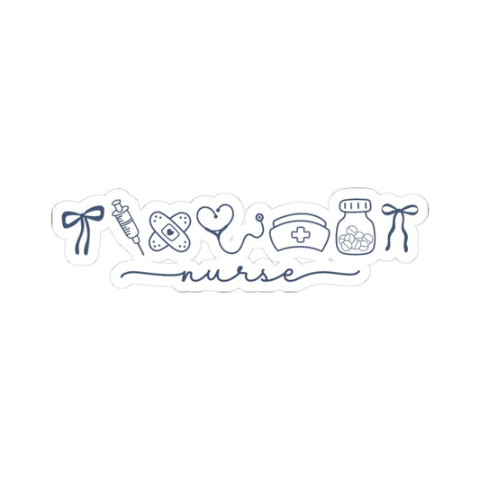 Nurse Kiss-Cut Sticker — Cute Medical Symbols Decal