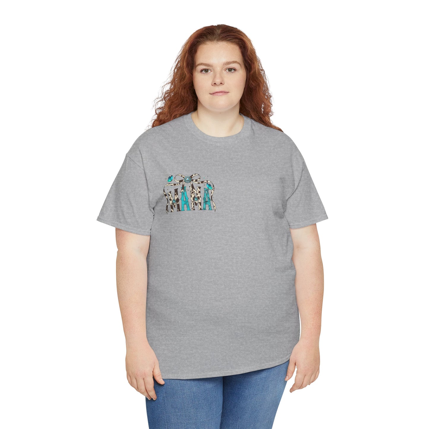 Mama Bow Graphic Tee — Floral Leopard MAMA Shirt for Mother’s Day