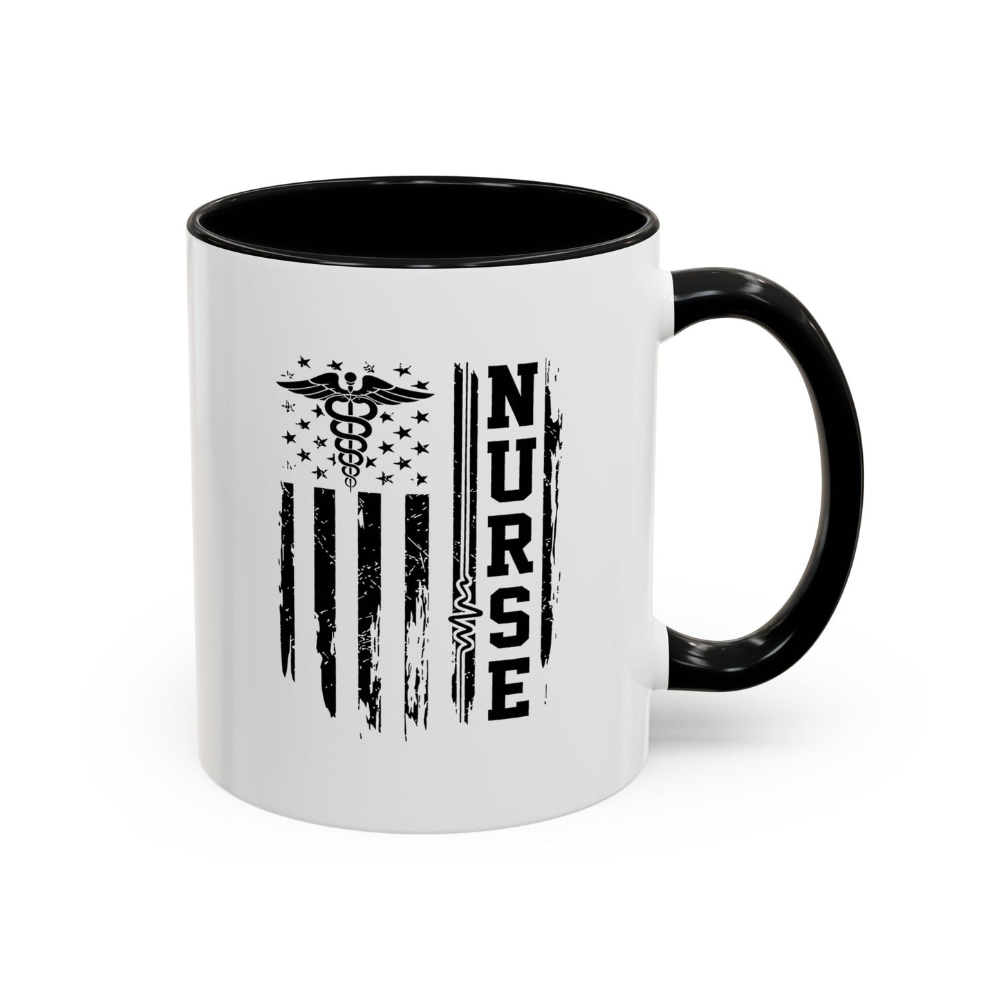 Nurse Caduceus American Flag Tee
 Accent Coffee Mug – American Flag Design (11/15 oz)