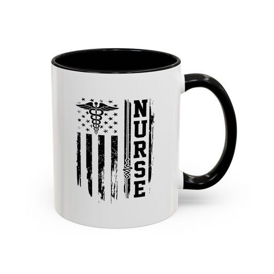 Nurse Caduceus American Flag Tee
 Accent Coffee Mug – American Flag Design (11/15 oz)