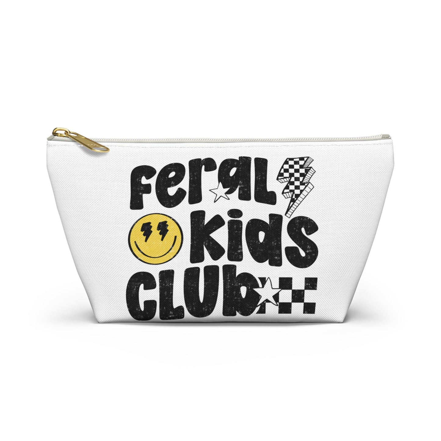 Feral Kids Club Zipper Pouch — T‑Bottom Accessory Bag