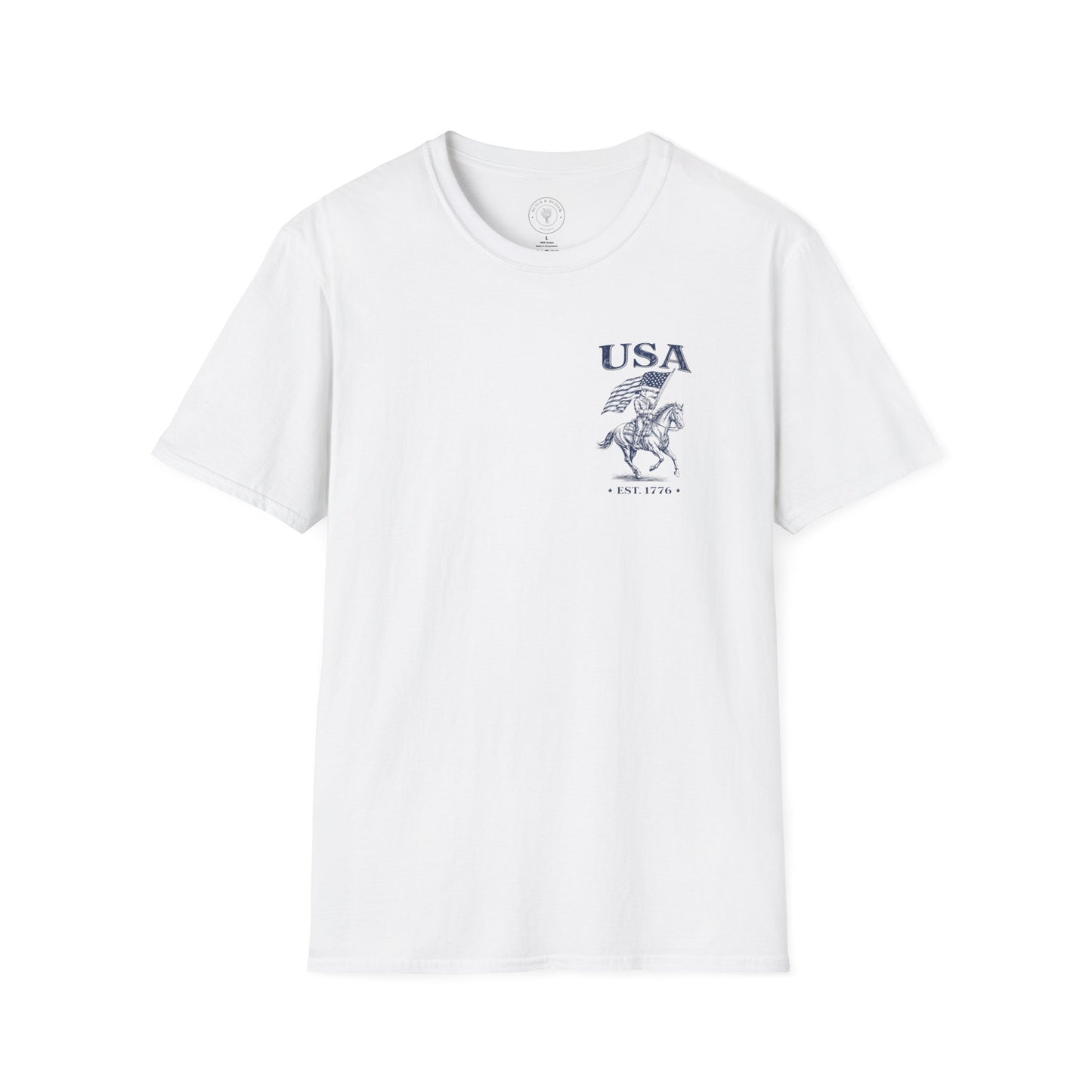 USA Est. 1776 Patriotic T‑Shirt  — Male Rider