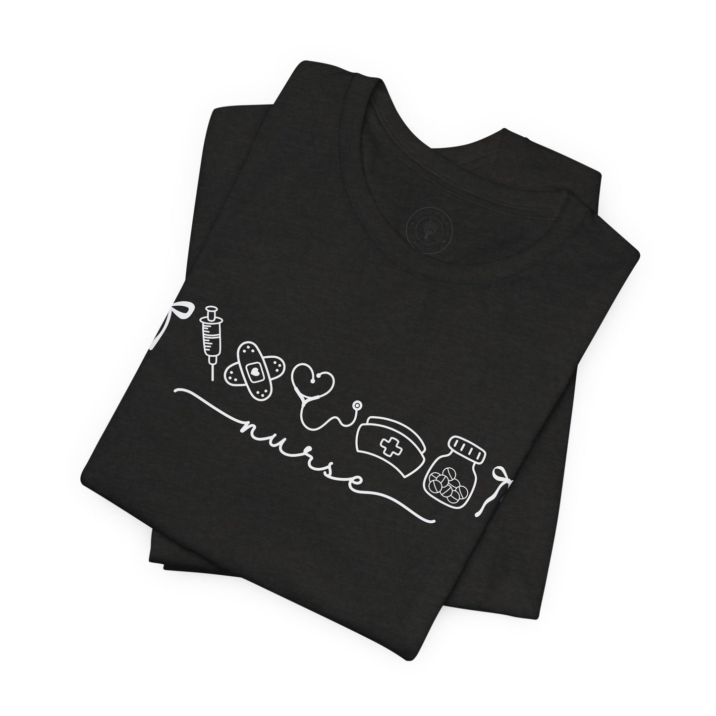 Nurse Graphic Tee — Cute Doodle Art