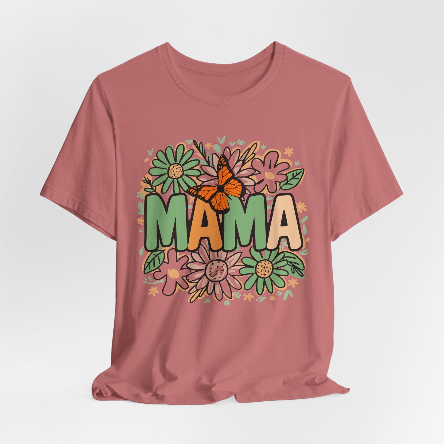 Retro Butterfly & Daisies MAMA Tee