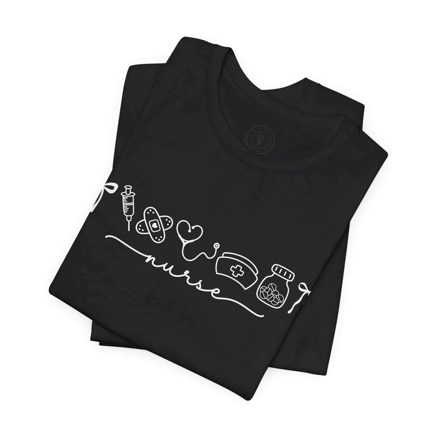 Nurse Graphic Tee — Cute Doodle Art