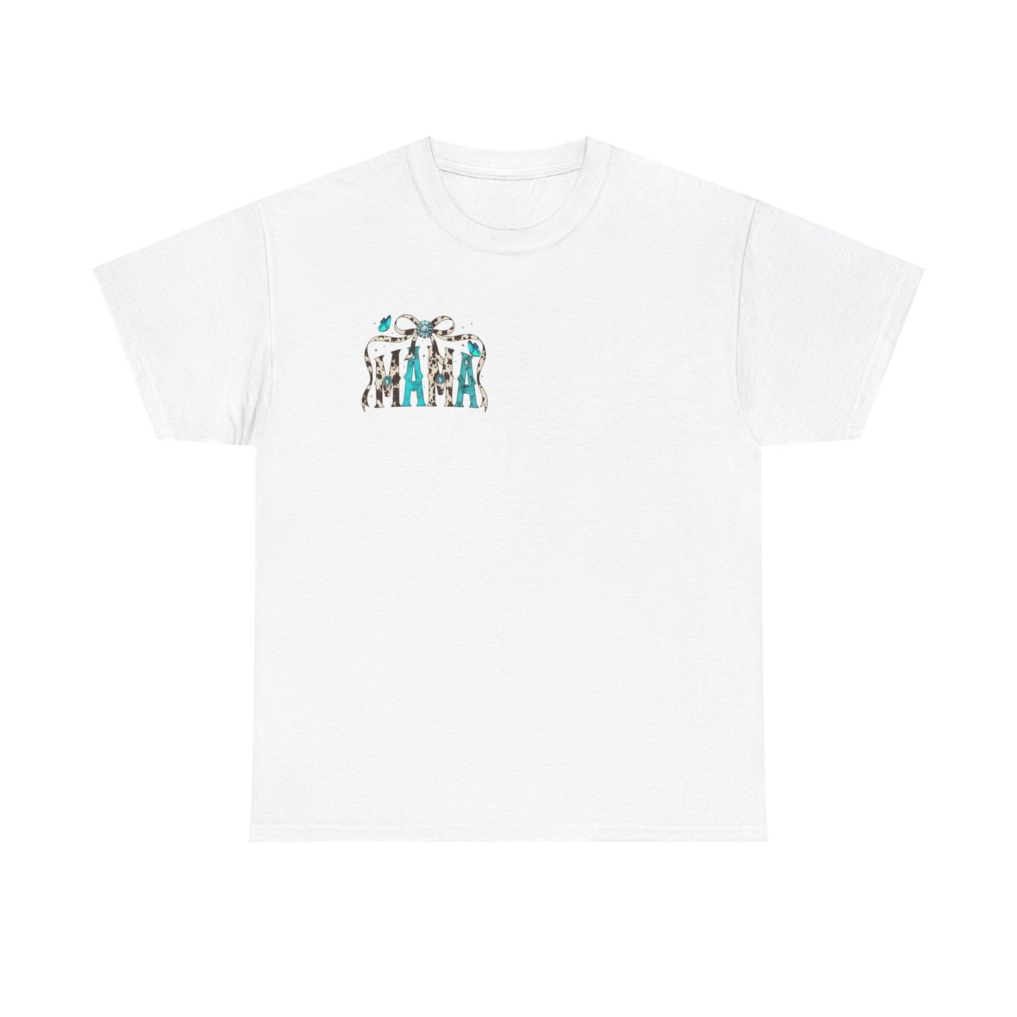 Mama Bow Graphic Tee — Floral Leopard MAMA Shirt for Mother’s Day