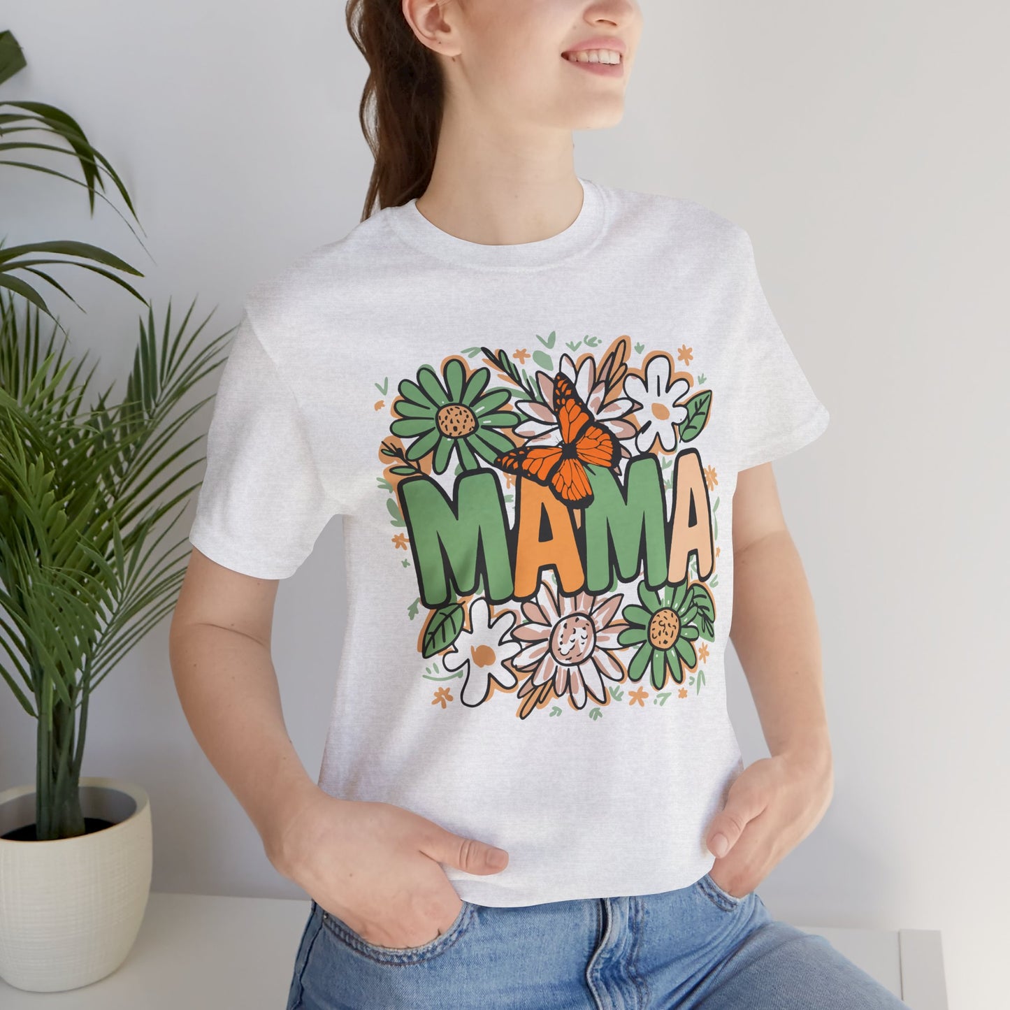 Retro Butterfly & Daisies MAMA Tee