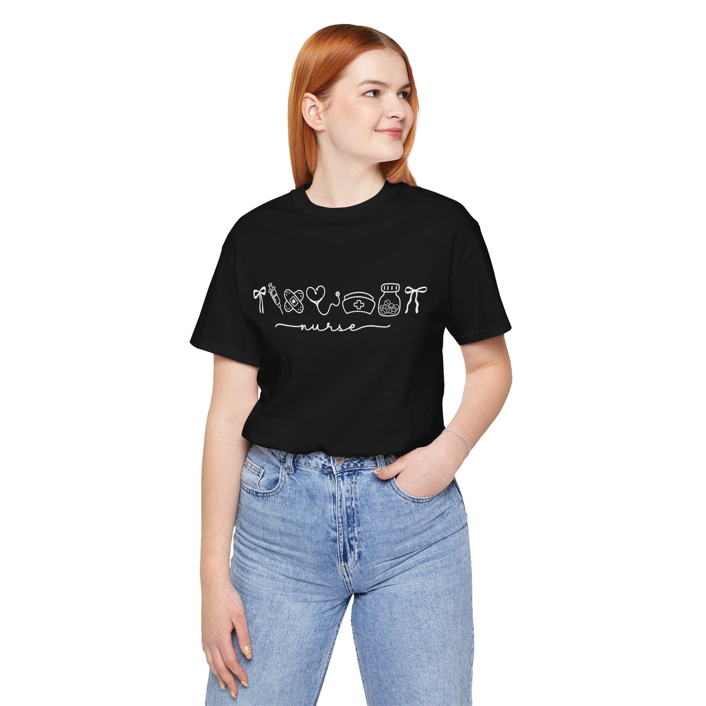 Nurse Graphic Tee — Cute Doodle Art
