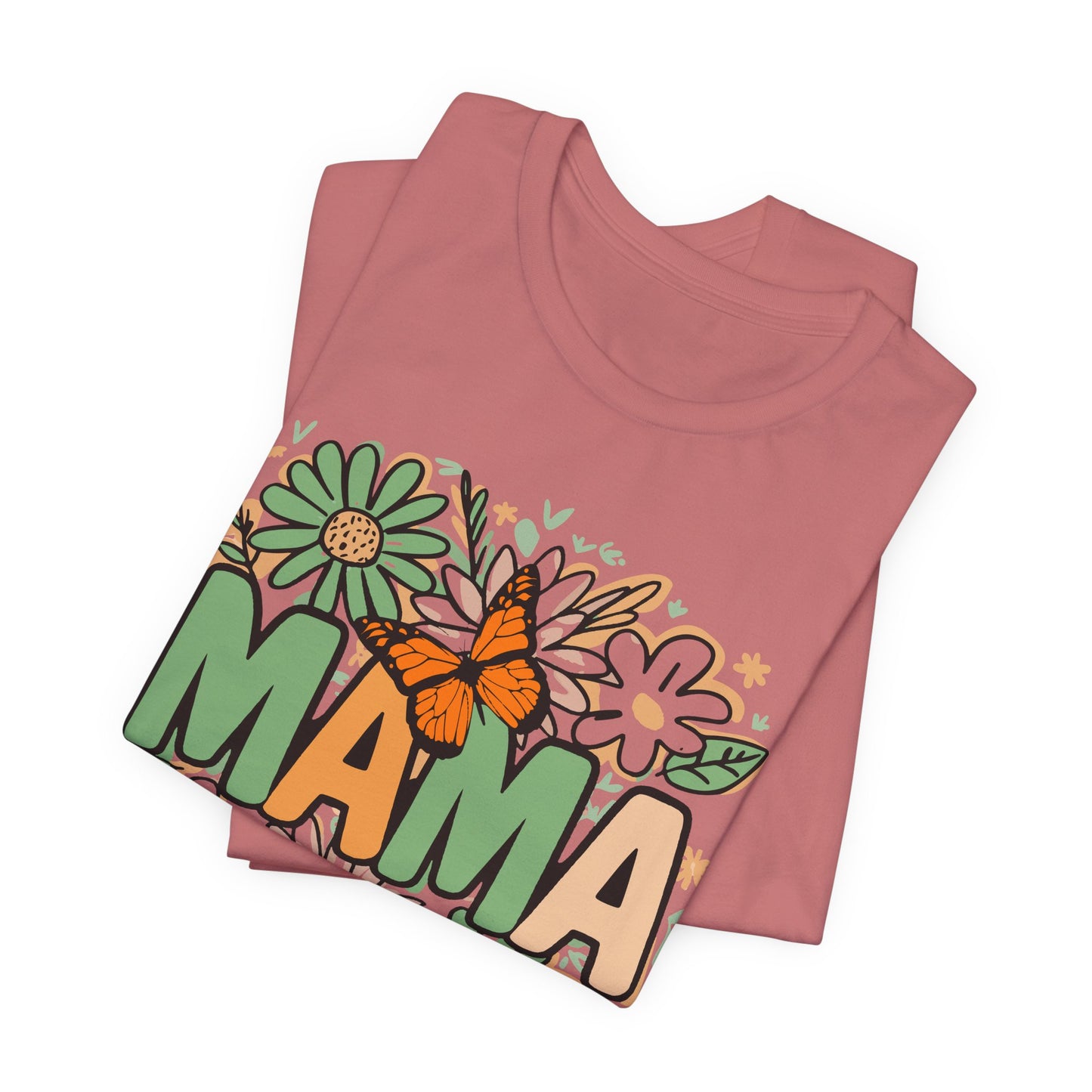 Retro Butterfly & Daisies MAMA Tee