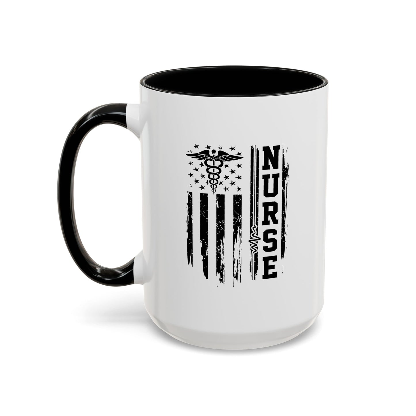 Nurse Caduceus American Flag Tee
 Accent Coffee Mug – American Flag Design (11/15 oz)