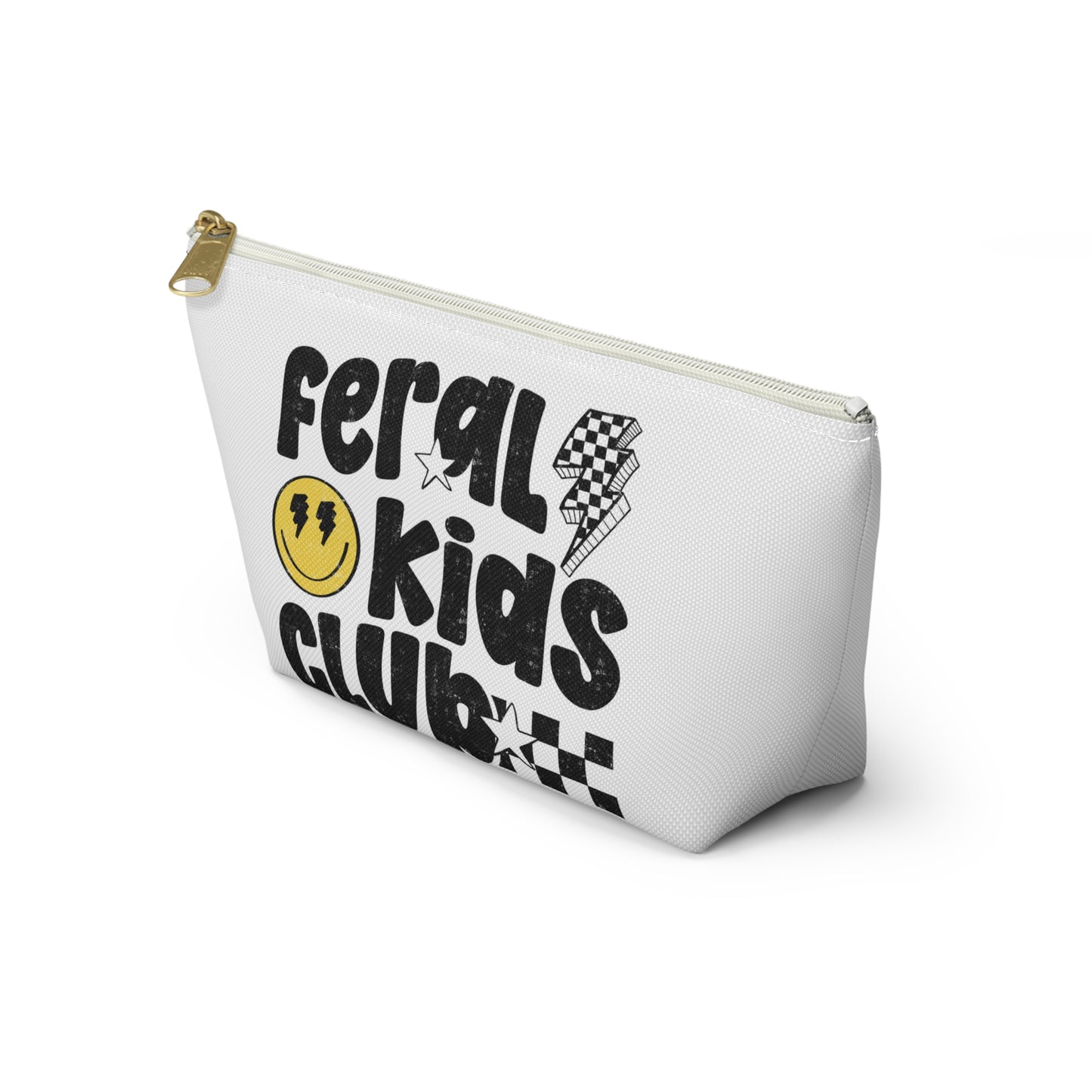 Feral Kids Club Zipper Pouch — T‑Bottom Accessory Bag