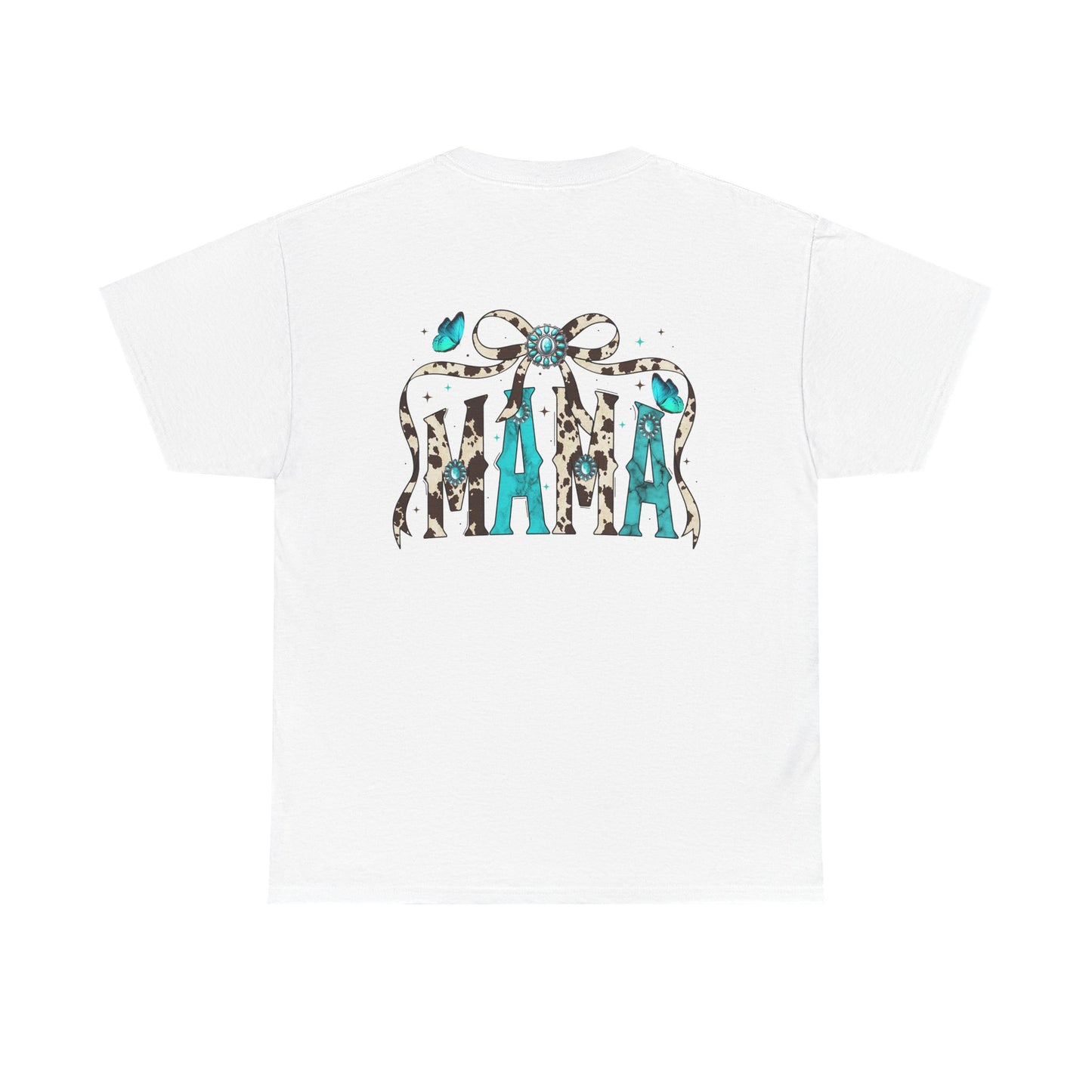 Mama Bow Graphic Tee — Floral Leopard MAMA Shirt for Mother’s Day