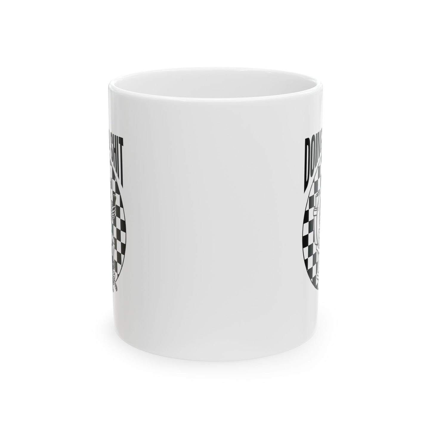 11oz Doing Dad Sh*t Checkerboard Skull Ceramic Mug — Father's Day Coffee Cup