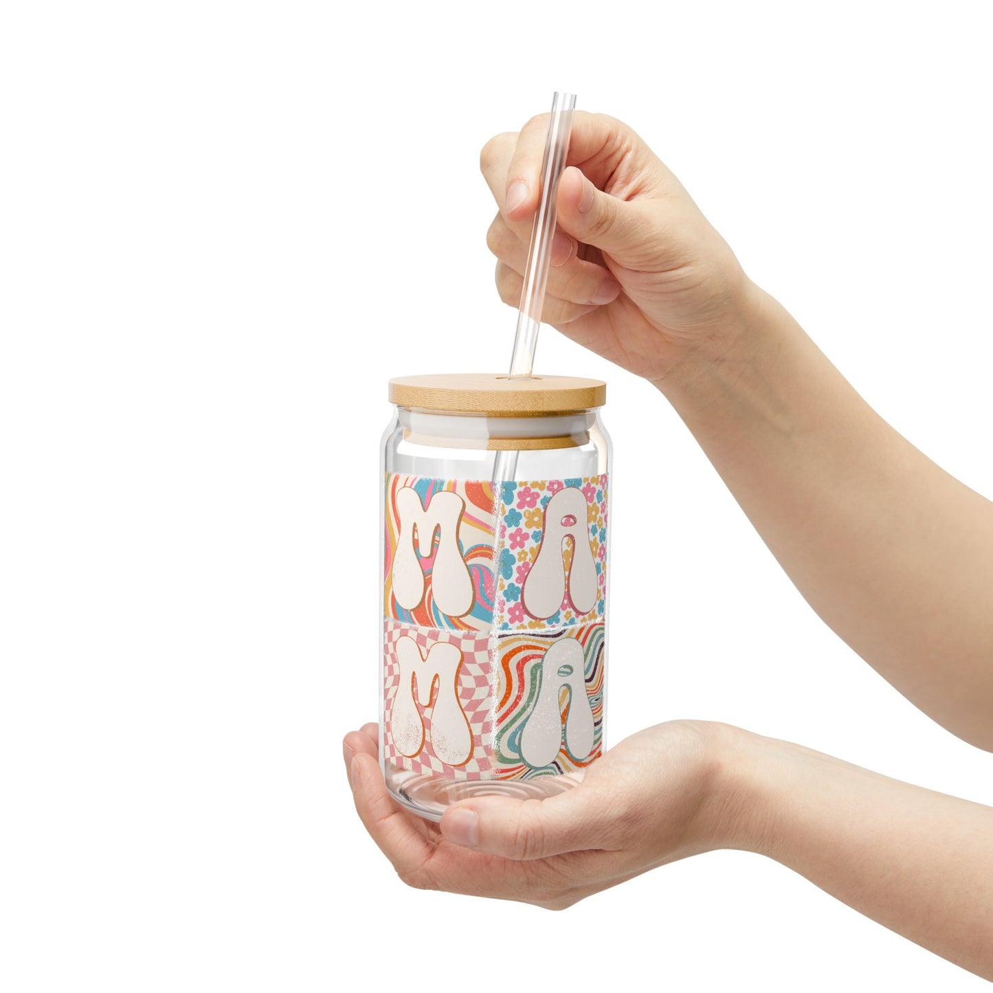 Groovy MAMA Glass Tumbler
