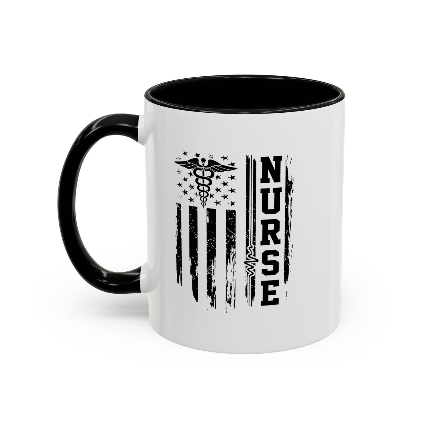 Nurse Caduceus American Flag Tee
 Accent Coffee Mug – American Flag Design (11/15 oz)