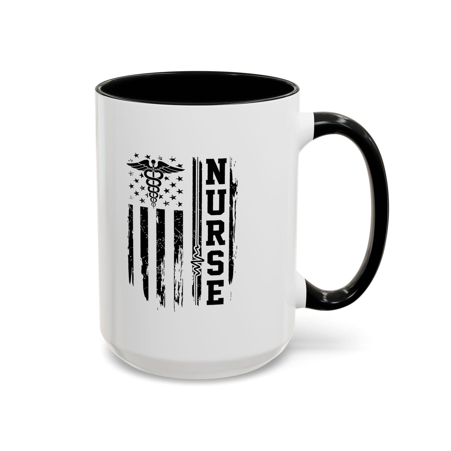 Nurse Caduceus American Flag Tee
 Accent Coffee Mug – American Flag Design (11/15 oz)