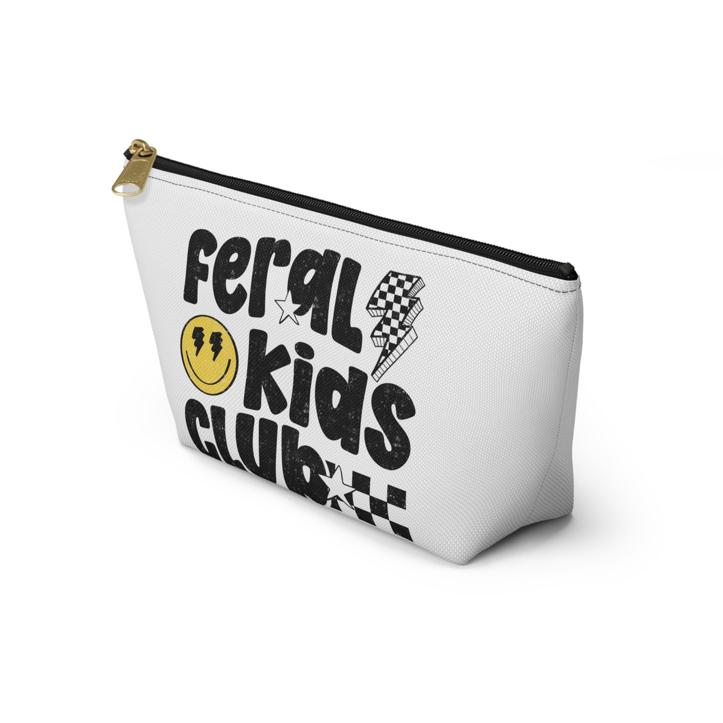 Feral Kids Club Zipper Pouch — T‑Bottom Accessory Bag