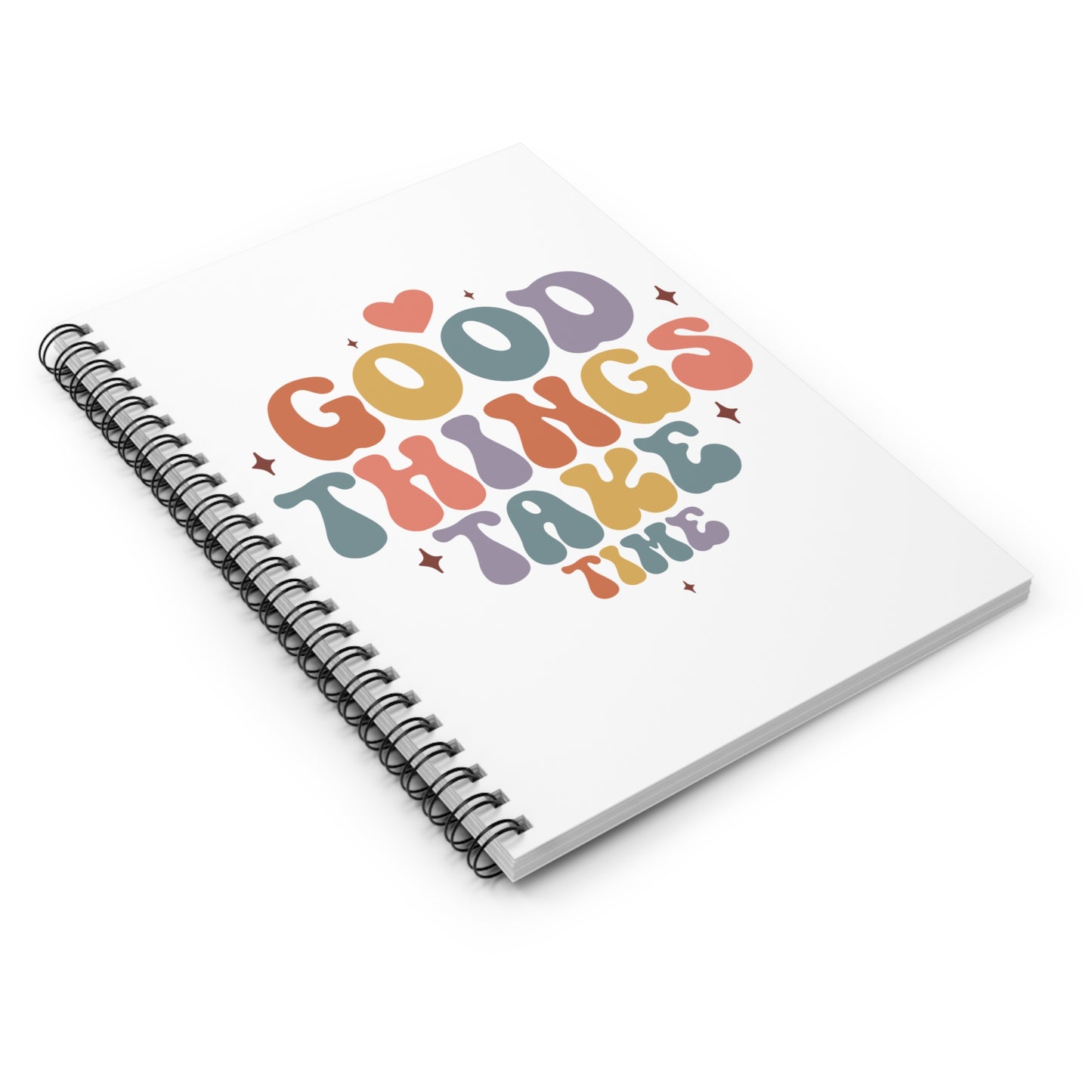 Good Things Take Time Spiral Notebook — Retro Inspirational Ruled Journal