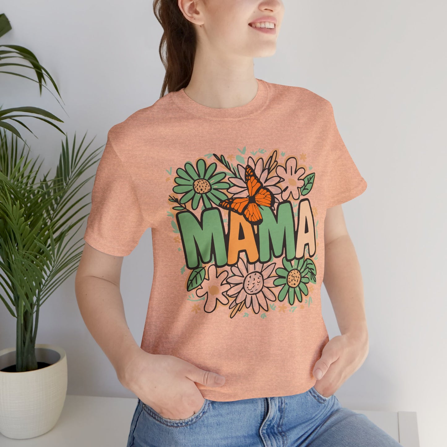 Retro Butterfly & Daisies MAMA Tee
