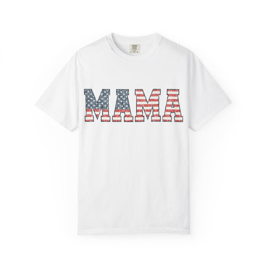American Flag Patriotic MAMA Tee