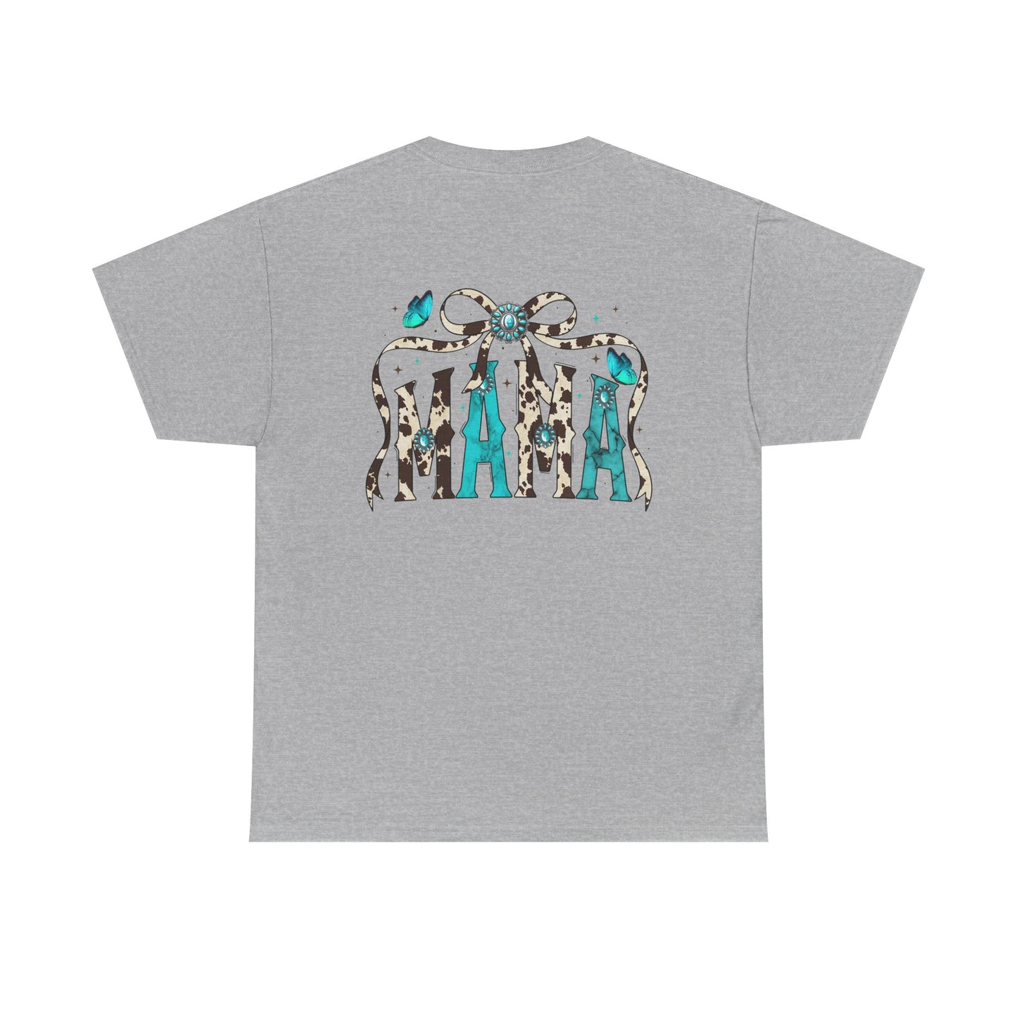Mama Bow Graphic Tee — Floral Leopard MAMA Shirt for Mother’s Day